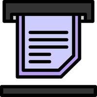 Print Line Filled Icon vector