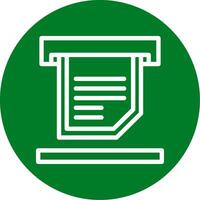 Print Outline Circle Icon vector