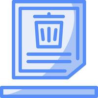 Delete Line Filled Blue Icon vector