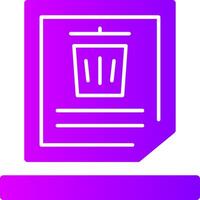 Eliminar sólido multi degradado icono vector