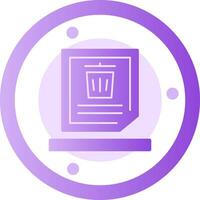 Delete Glyph Gradient Icon vector