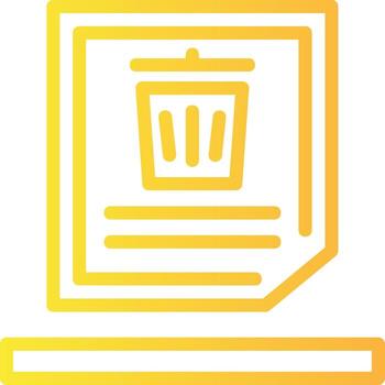 Delete Linear Gradient Icon vector