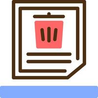 Delete Color Filled Icon vector