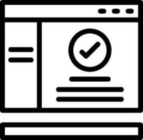 Checkmark Line Icon vector