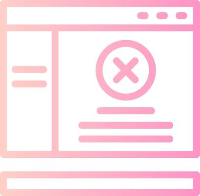 Cross Linear Gradient Icon