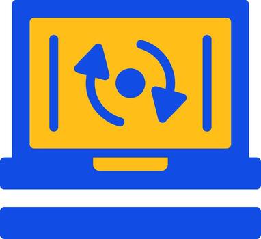 Refresh Flat Two Color Icon vector