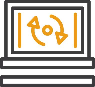 actualizar línea dos color icono vector