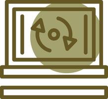 Refresh Linear Circle Icon vector