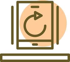 Undo Linear Circle Icon vector