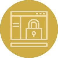 Lock Line Multi color Icon vector