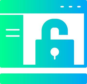 desbloquear sólido multi degradado icono vector