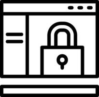 Lock Line Icon vector