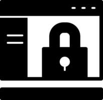 Lock Glyph Icon vector