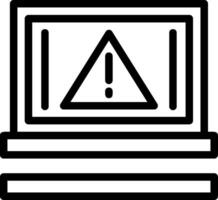 Warning Line Icon vector