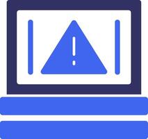 Warning Solid Two Color Icon vector