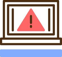 Warning Color Filled Icon vector