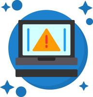 Warning Tailed Color Icon vector