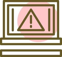 Warning Linear Circle Icon vector