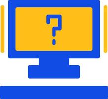 Question mark Flat Two Color Icon vector