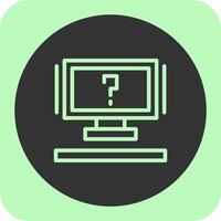 Question mark Linear Round Icon vector