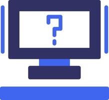 Question mark Solid Two Color Icon vector