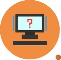 Question mark Flat Shadow Icon vector