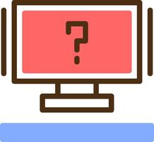 Question mark Color Filled Icon vector