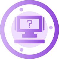 Question mark Glyph Gradient Icon vector