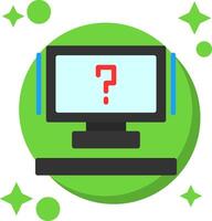 Question mark Tailed Color Icon vector