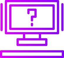 Question mark Linear Gradient Icon vector