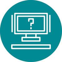 Question mark Outline Circle Icon vector