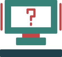 Question mark Glyph Two Color Icon vector