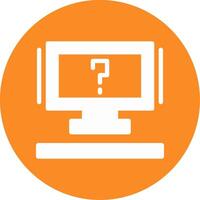 Question mark Line Two Color Icon vector