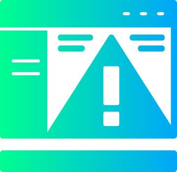 exclamación marca sólido multi degradado icono vector