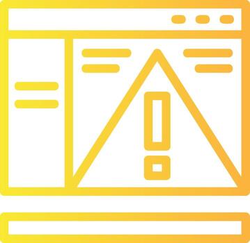 exclamación marca lineal degradado icono vector