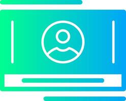 Business card Solid Multi Gradient Icon vector