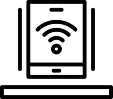 Wifi línea icono vector