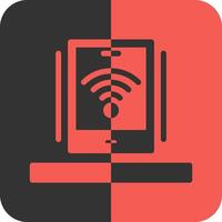Wi-Fi Red Inverse Icon vector