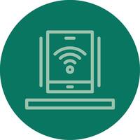 Wi-Fi Line Multi color Icon vector