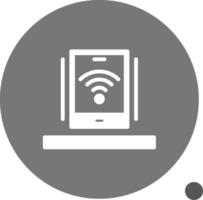 Wifi glifo sombra icono vector