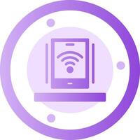 Wifi glifo degradado icono vector