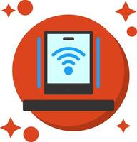 Wi-Fi Tailed Color Icon vector