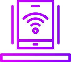 Wi-Fi Linear Gradient Icon vector