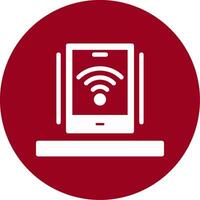 Wi-Fi Line Circle Icon vector