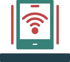 Wi-Fi Glyph Two Color Icon vector