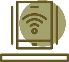 Wi-Fi Linear Circle Icon vector
