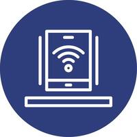 Wi-Fi Outline Circle Icon vector