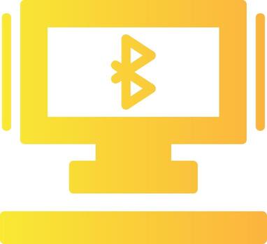 Bluetooth Solid Multi Gradient Icon vector