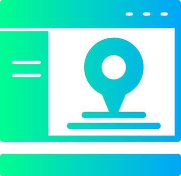 GPS Solid Multi Gradient Icon vector
