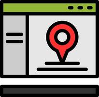 GPS Line Filled Icon vector